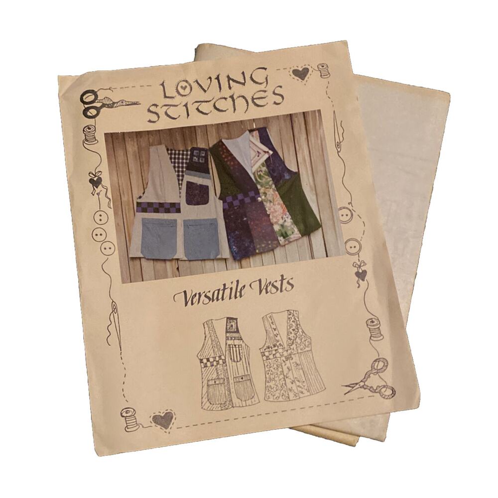 Loving Stitches Sewing Pattern. Versatile Vests. Vintage UNCUT NEW. Casual Dress